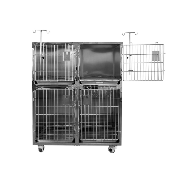 Gaiola de cachorro de aço inoxidável modular