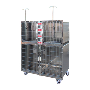 Gaiola de cão de aço inoxidável modular (com soquetes de energia)