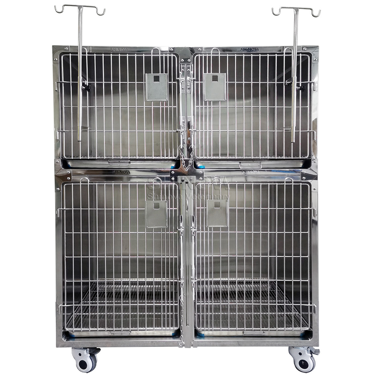 Gaiola de cachorro de aço inoxidável modular