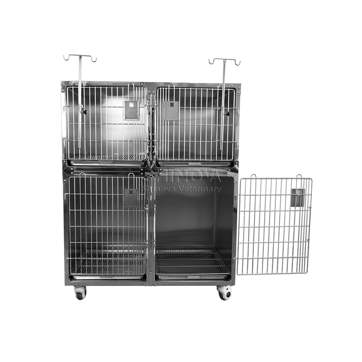 Gaiola de cachorro de aço inoxidável modular