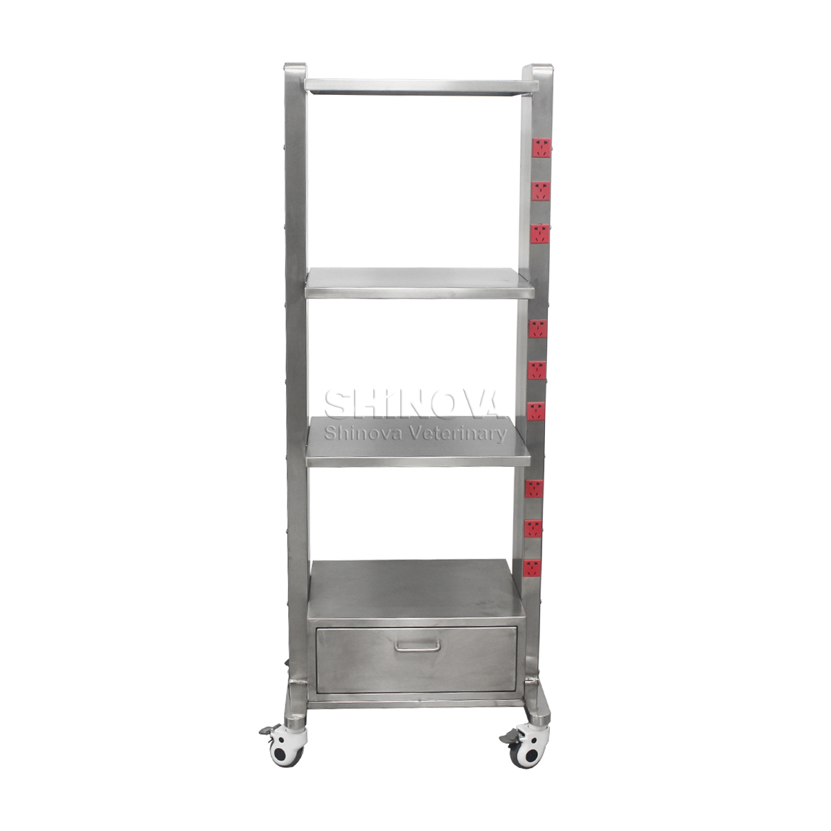 Carrinho de equipamentos de várias camadas (com soquetes de energia)