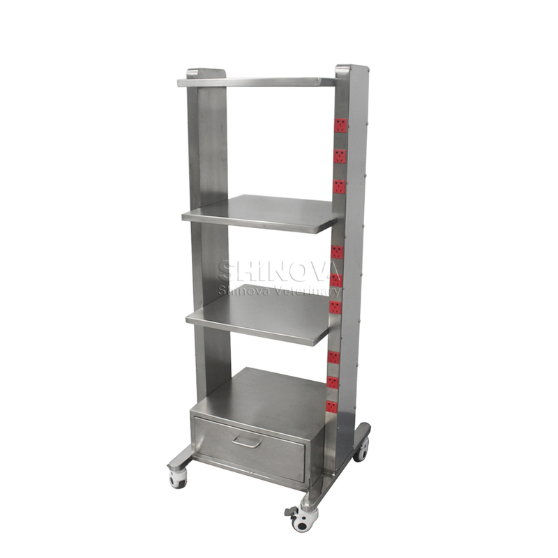 Carrinho de equipamentos de várias camadas (com soquetes de energia)