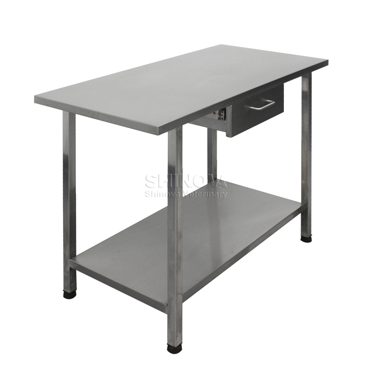 Tabela de tratamento de aço inoxidável com gaveta